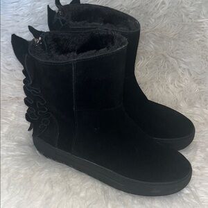 J/SLIDES Elegant Black Girls Boots Size 5.5 New